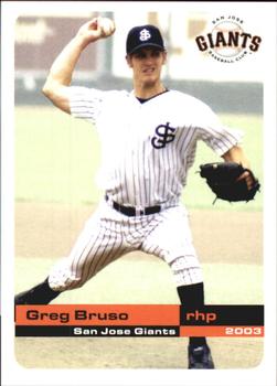 2003 Grandstand San Jose Giants #2 Greg Bruso Front