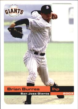 2003 Grandstand San Jose Giants #27 Brian Burres Front