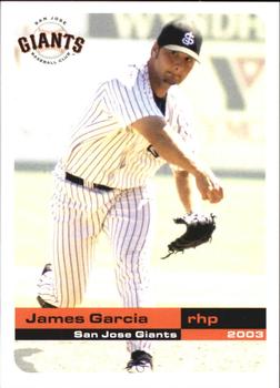2003 Grandstand San Jose Giants #5 James Garcia Front
