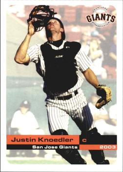 2003 Grandstand San Jose Giants #6 Justin Knoedler Front