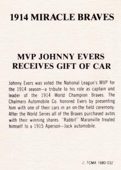 1980 TCMA 1914 Boston Braves #032 Johnny Evers Back