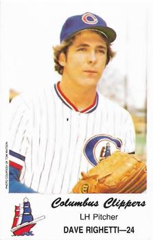 1980 Columbus Clippers Police #NNO Dave Righetti Front