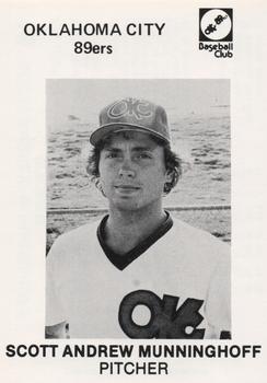 1980 Oklahoma City 89ers #18 Scott A. Munninghoff Front