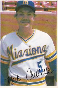 1980 Jack in the Box San Jose Missions #5 Mark Chelette Front
