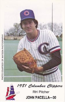 1981 Columbus Clippers Police #NNO John Pacella Front