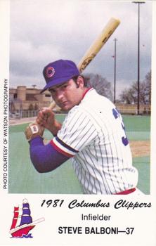 1981 Columbus Clippers Police #NNO Steve Balboni Front