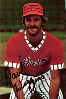 1981 Valley National Bank Phoenix Giants #14 Dave Wiggins Front