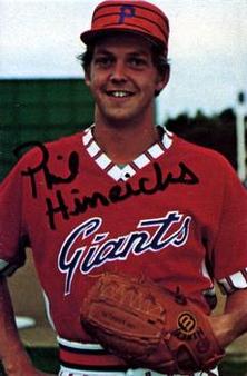 1981 Valley National Bank Phoenix Giants #17 Phil Hinrichs Front