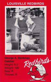1982 Ehrler's Louisville Redbirds #NNO George Bjorkman Front