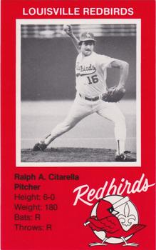 1982 Ehrler's Louisville Redbirds #NNO Ralph Citarella Front