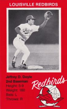 1982 Ehrler's Louisville Redbirds #NNO Jeffrey Doyle Front