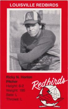 1982 Ehrler's Louisville Redbirds #NNO Ricky Horton Front
