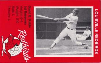 1982 Ehrler's Louisville Redbirds #NNO David Kable Front