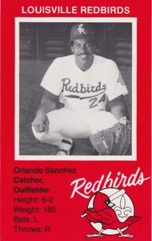 1982 Ehrler's Louisville Redbirds #NNO Orlando Sanchez Front