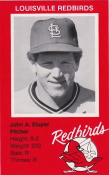 1982 Ehrler's Louisville Redbirds #NNO John Stuper Front