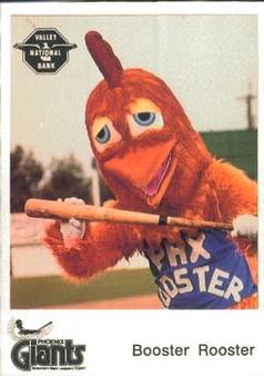 1982 Valley National Bank Phoenix Giants #25 Booster Rooster Front