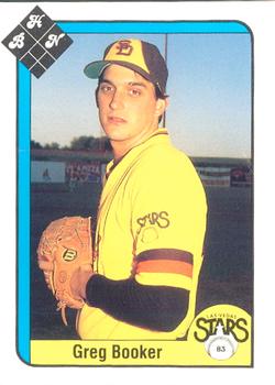 1983 Baseball Hobby News Las Vegas Stars #NNO Greg Booker Front