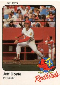 1983 Riley's Sports Gallery Louisville Redbirds #11 Jeff Doyle Front