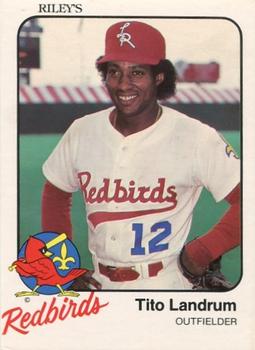 1983 Riley's Sports Gallery Louisville Redbirds #12 Tito Landrum Front