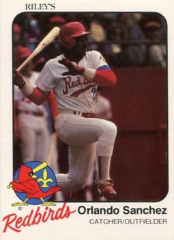 1983 Riley's Sports Gallery Louisville Redbirds #24 Orlando Sanchez Front