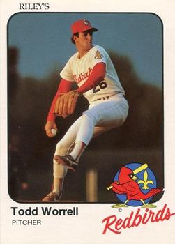 1983 Riley's Sports Gallery Louisville Redbirds #26 Todd Worrell Front