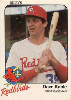 1983 Riley's Sports Gallery Louisville Redbirds #28 Dave Kable Front