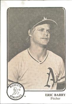 1983 Chong Modesto A's #2 Eric Barry Front