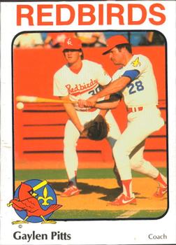 1984 Riley's Sports Gallery Louisville Redbirds #2 Gaylen Pitts Front