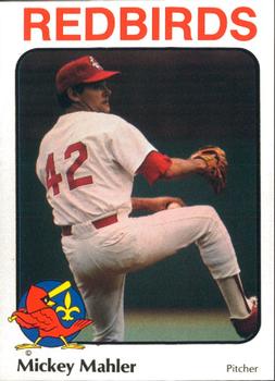 1984 Riley's Sports Gallery Louisville Redbirds #28 Mickey Mahler Front