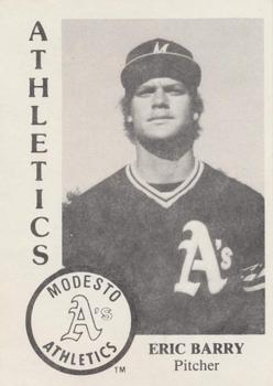 1984 Chong Modesto A's #1 Eric Barry Front