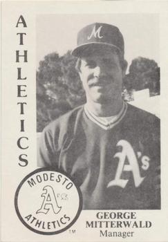 1984 Chong Modesto A's #23 George Mitterwald Front