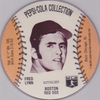 1977 Pepsi-Cola Collection Glove Discs #NNO Fred Lynn Front