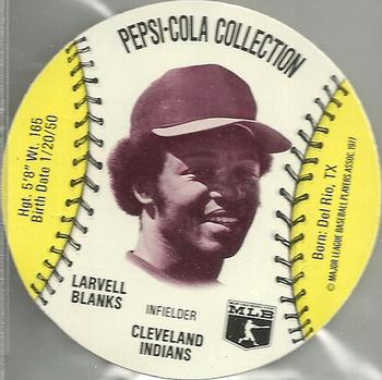 1977 Pepsi-Cola Collection Glove Discs #NNO Larvell Blanks Front