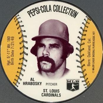 1977 Pepsi-Cola Collection Glove Discs #NNO Al Hrabosky Front