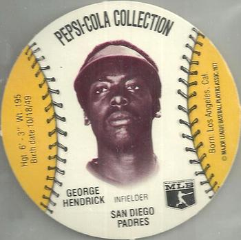 1977 Pepsi-Cola Collection Glove Discs #NNO George Hendrick Front