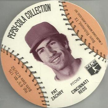 1977 Pepsi-Cola Collection Glove Discs #NNO Pat Zachry Front