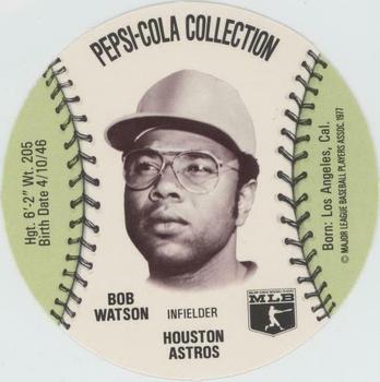 1977 Pepsi-Cola Collection Glove Discs #NNO Bob Watson Front