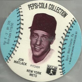 1977 Pepsi-Cola Collection Glove Discs #NNO Jon Matlack Front