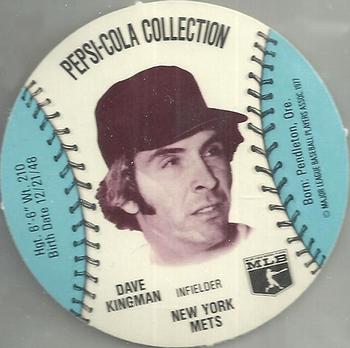 1977 Pepsi-Cola Collection Glove Discs #NNO Dave Kingman Front