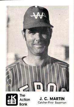 1973 J.P. Kelly Bank Wichita Aeros Baseball #NNO J.C. Martin Front