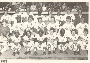 1972 TCMA Cedar Rapids Cardinals #30 Team Photo Front