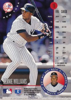 1996 Leaf - Press Proofs Bronze #16 Bernie Williams Back