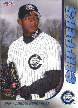 2002 Choice Columbus Clippers #01 Adrian Hernandez Front