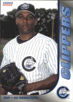 2002 Choice Columbus Clippers #11 Bo Donaldson Front