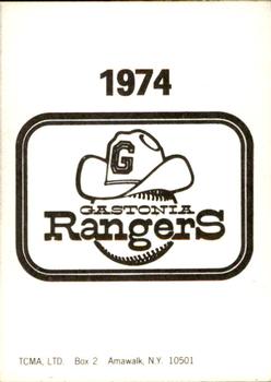 1974 TCMA Gastonia Rangers #NNO Curt Arnett Back