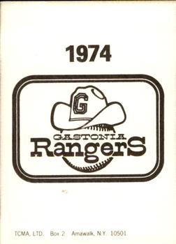 1974 TCMA Gastonia Rangers #NNO Tim Murphy Back