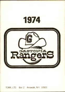 1974 TCMA Gastonia Rangers #NNO Ray Rainbolt Back