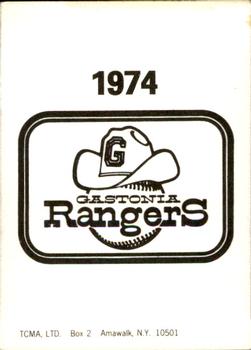 1974 TCMA Gastonia Rangers #NNO John Sutton Back