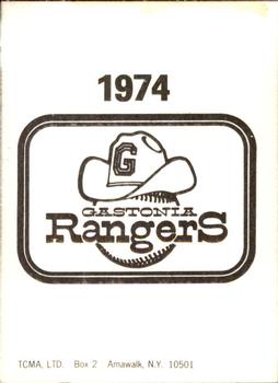 1974 TCMA Gastonia Rangers #NNO Bobby Thompson Back