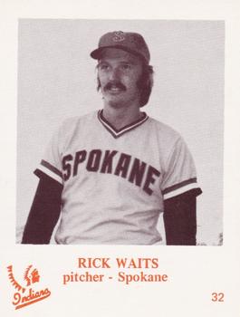 1974 Caruso Spokane Indians #32 Rick Waits Front